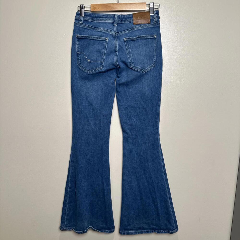 We The Free Jeans Women's 26 Blue Flare Bell Bottom High Rise Stretch Retro Y2K‎ - Picture 4 of 8